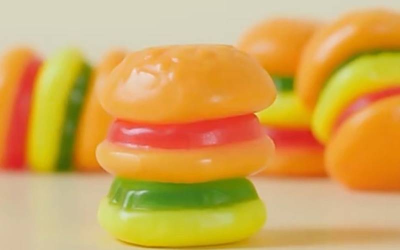 Hamburger gummy candy