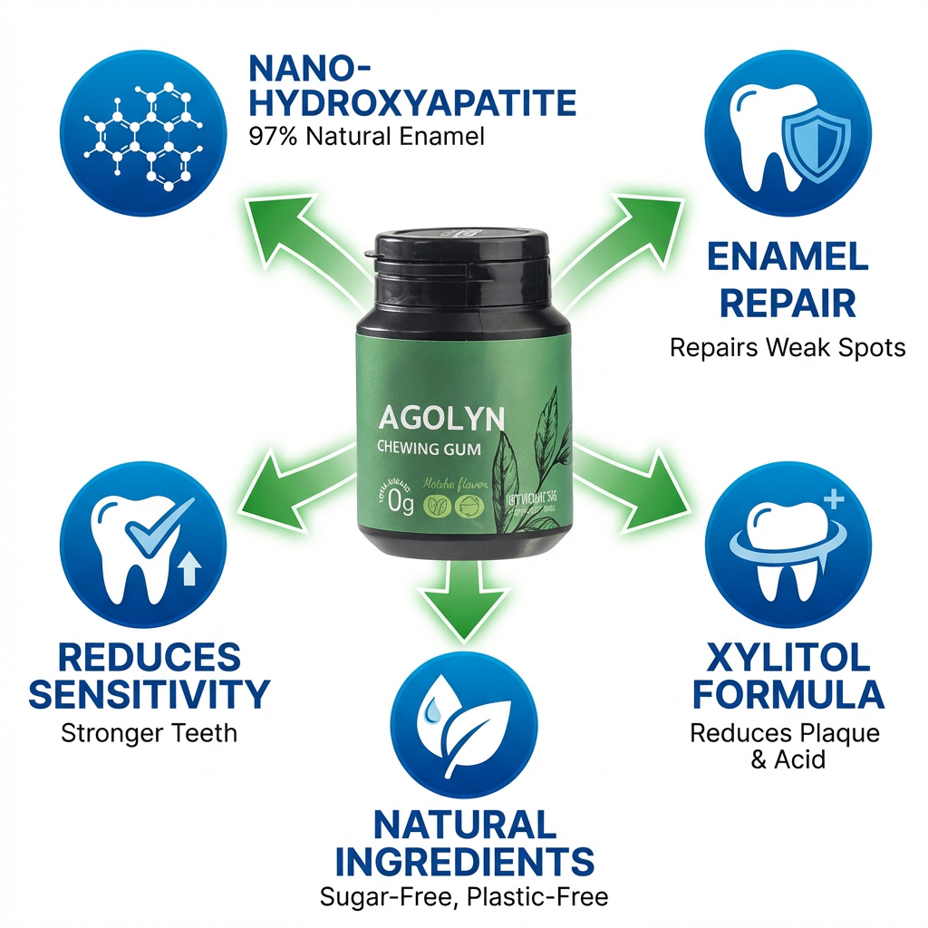 Nano-hydroxyapatite particles bonding with enamel surface for remineralization